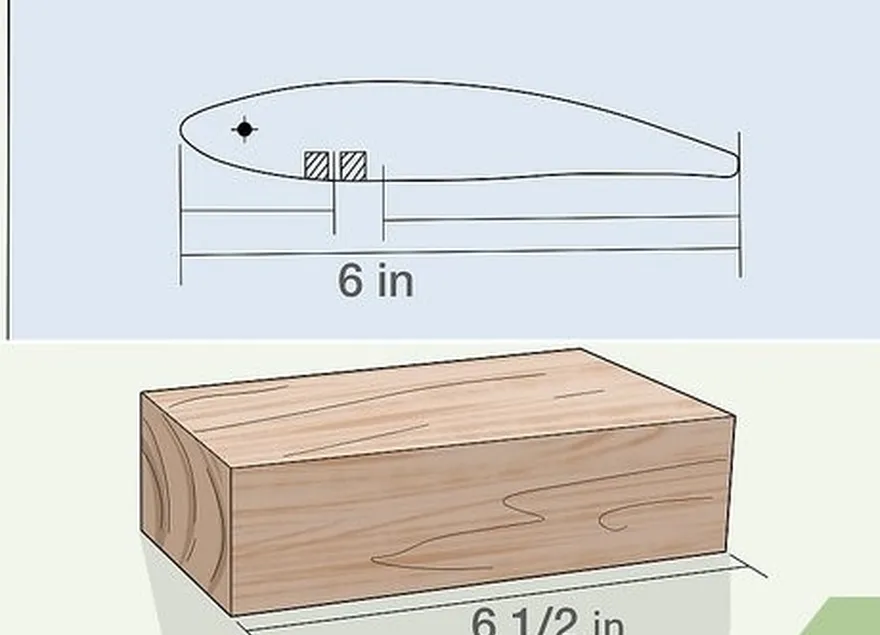 Etapa 1 Compre madeira que seja pelo menos 1⁄2 pol. (1,3 cm) maior do que o tamanho da isca.