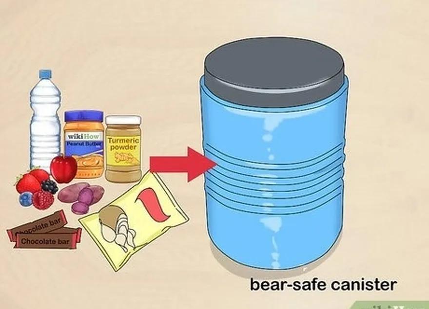 Passo 4 Utilize um recipiente seguro para os ursos para guardar a sua comida.