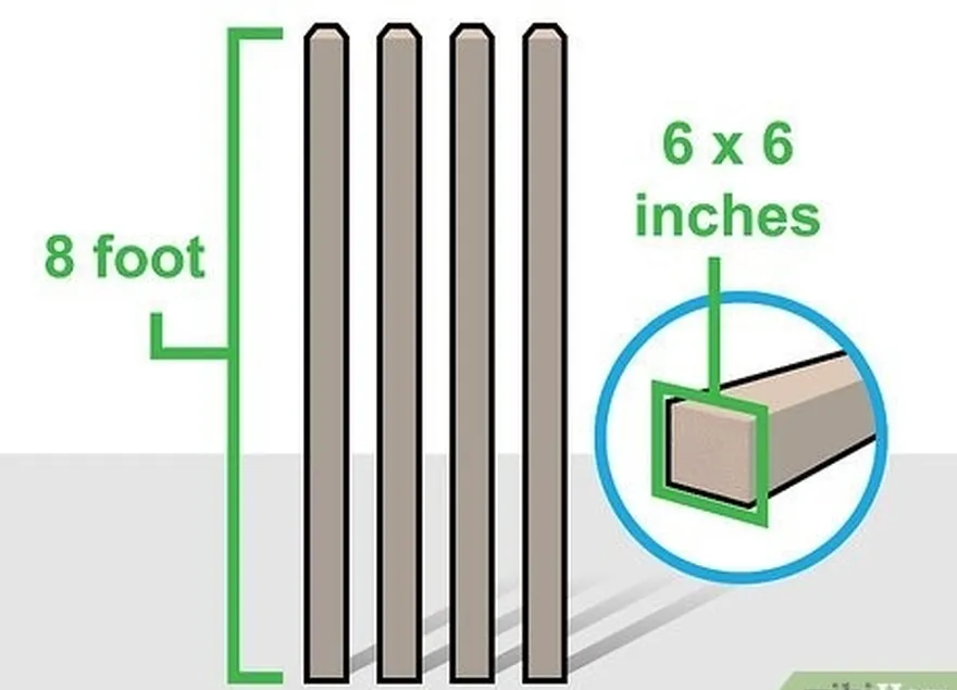 Etapa 1 Compre quatro postes de madeira de 2,4 m (8 pés) de altura.