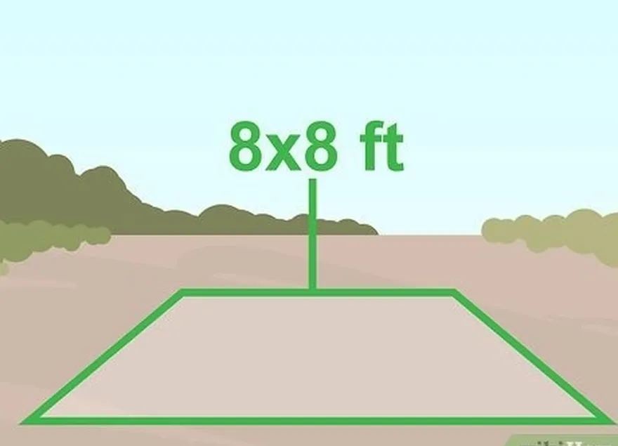 Etapa 2 Meça e marque um quadrado onde o ringue será colocado.