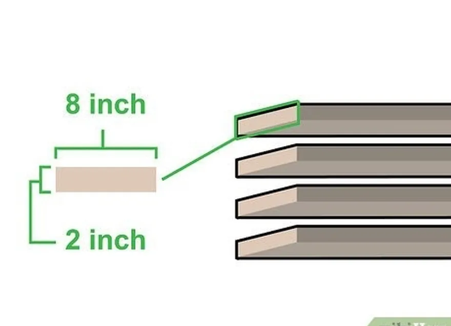 Etapa 5 Compre quatro pedaços de madeira de 5,1 cm (2 polegadas) de altura por 20 cm (8 polegadas) de largura.