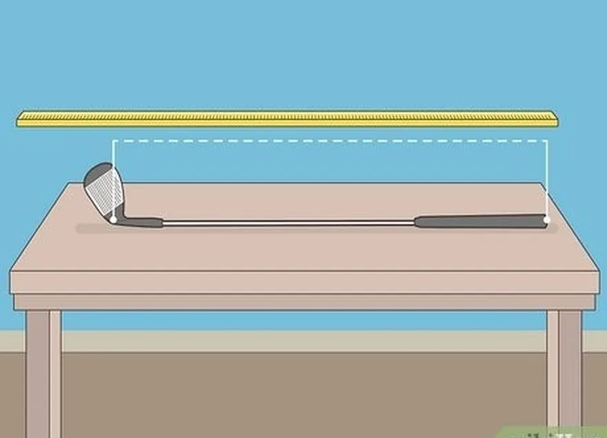 Etapa 3 Meça os drivers e os ferros desde a extremidade da empunhadura até o calcanhar do taco.