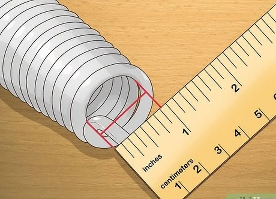 Etapa 3 Meça o diâmetro externo da mola.