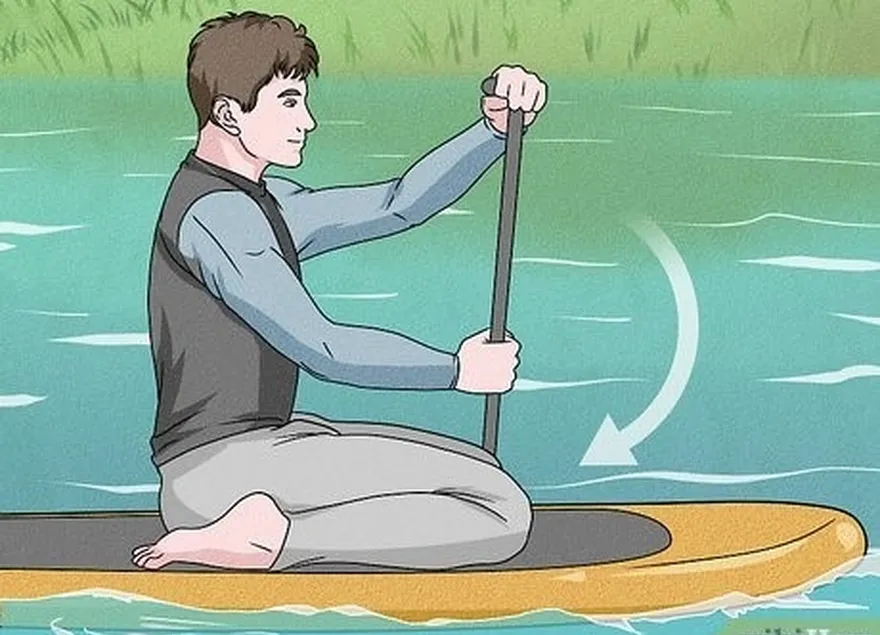 Use a mecânica correta para remar em sua prancha.