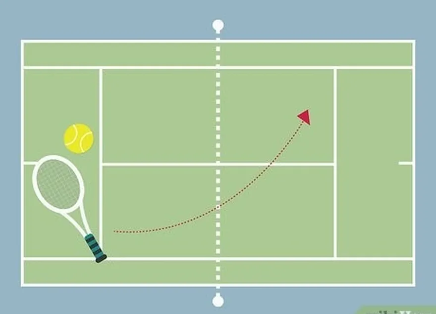 Etapa 4 Faça o segundo saque do lado de empate da quadra.