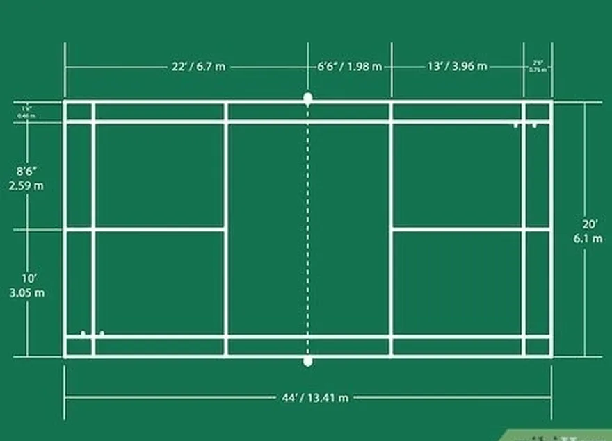 passo 2 familiarize-se com o campo de badminton.