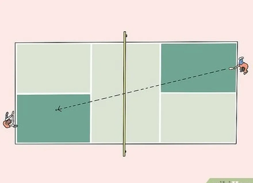 Etapa 3 Limpe a rede para que a bola quique uma vez na quadra de saque oposta.