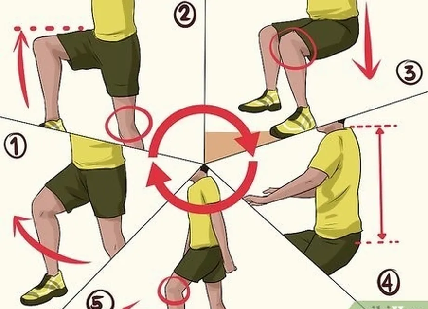 Passo 4 Faça lunges para preparar os quadríceps e os glúteos