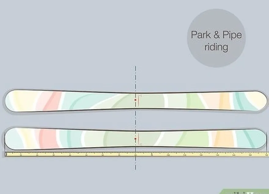 Passo 2 Coloque as suas fixações no ponto central verdadeiro para andar no parque e no tubo.