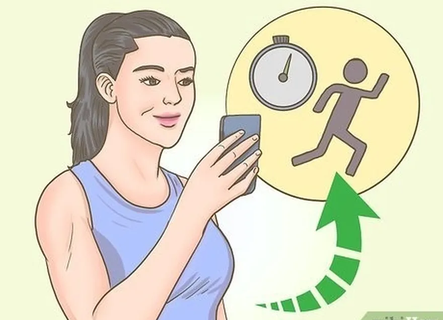Etapa 2 Use um aplicativo de monitoramento de condicionamento físico em seu telefone para monitorar seu tempo.