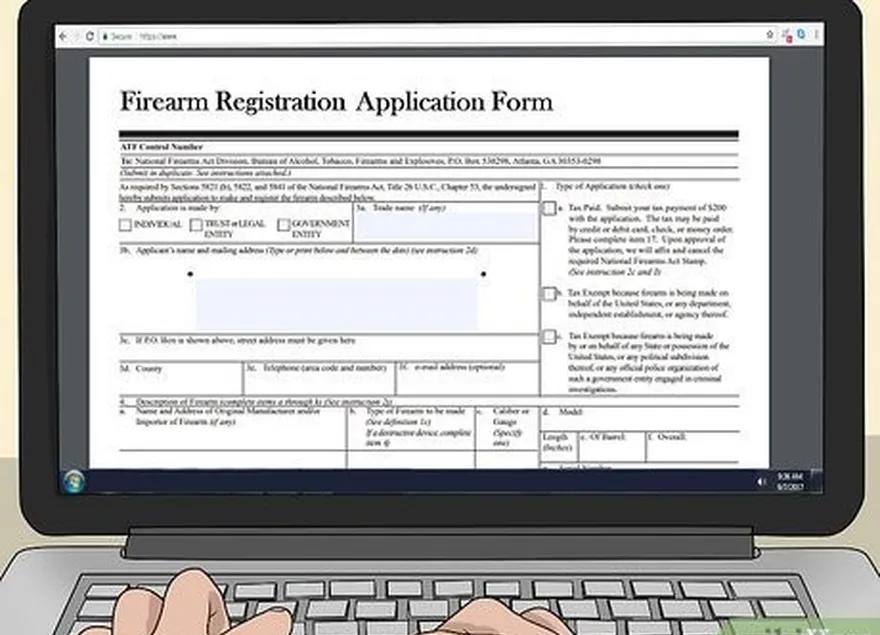 Etapa 1 Obtenha um formulário de solicitação de registro de arma com antecedência, se possível.