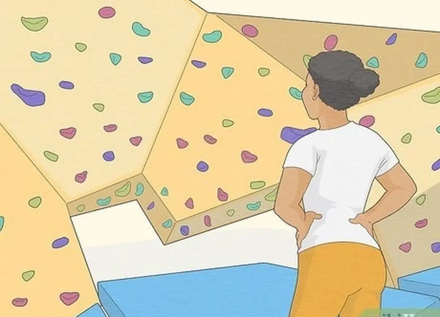 etapa 1 vá a uma academia de escalada ou de boulder para aprender com segurança as habilidades básicas e a segurança.