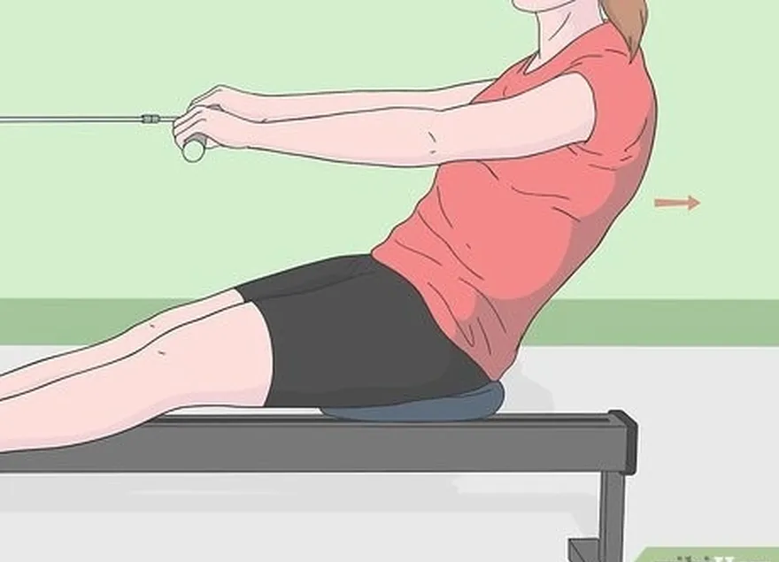 Etapa 3 Flexione os quadris para empurrar a parte superior do corpo ligeiramente para trás.