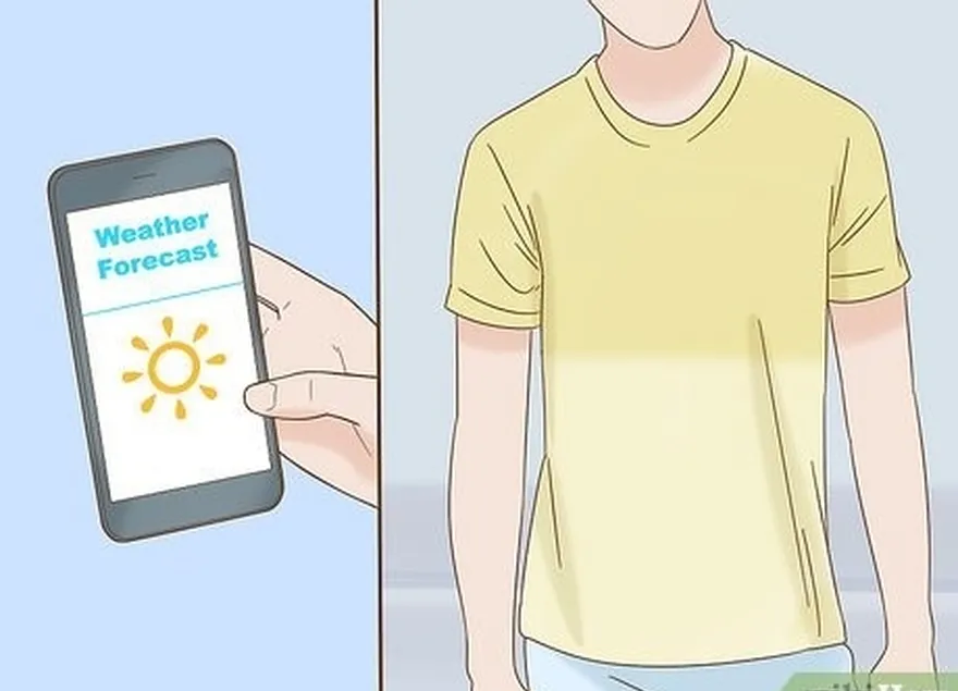 Passo 2 Verificar a previsão do tempo e vestir-se adequadamente.