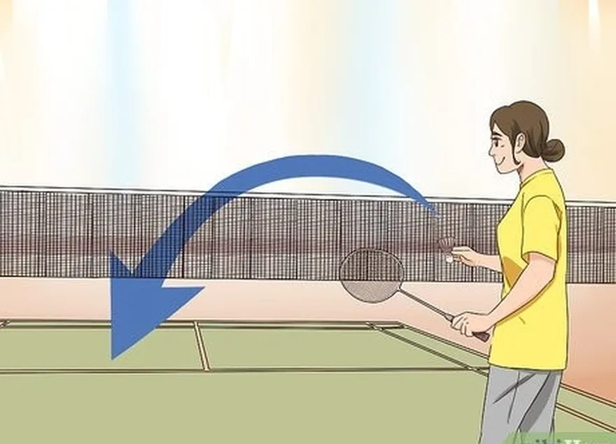 Etapa 5 Dobre o pulso para trás e empurre suavemente para um saque baixo de forehand.