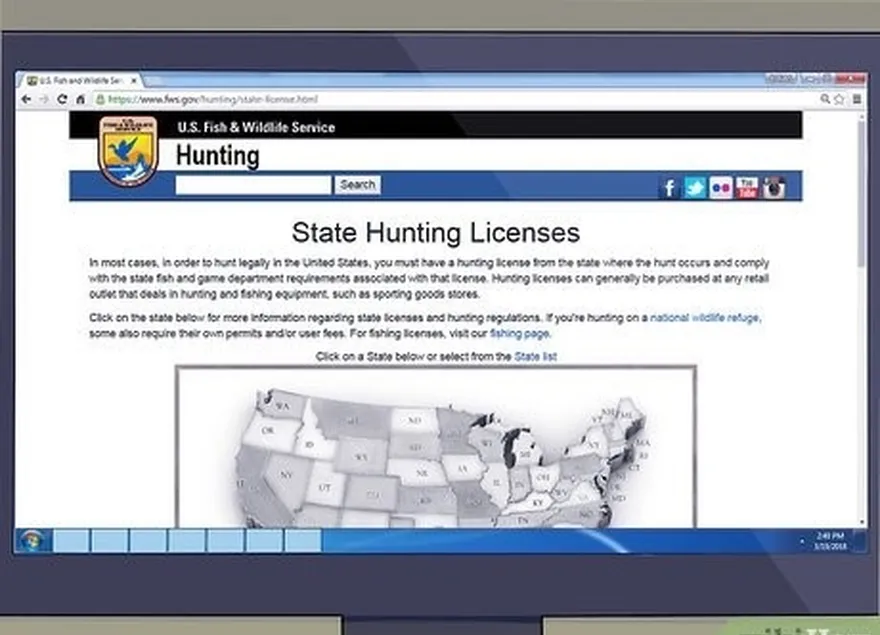 Passo 2 Solicite uma licença de caça no Estado em que pretende caçar.