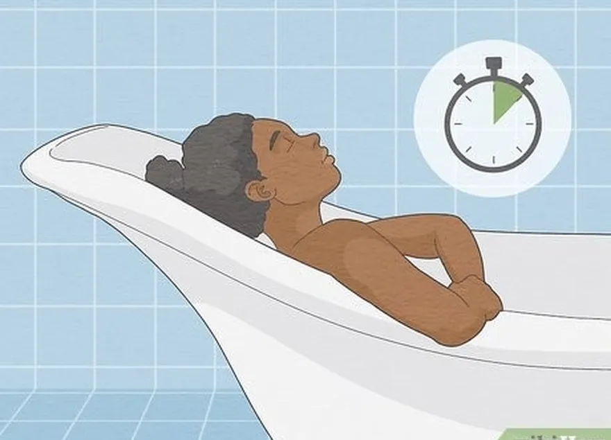 Etapa 5 Relaxe na banheira por cerca de 5 minutos e respire lenta e profundamente.