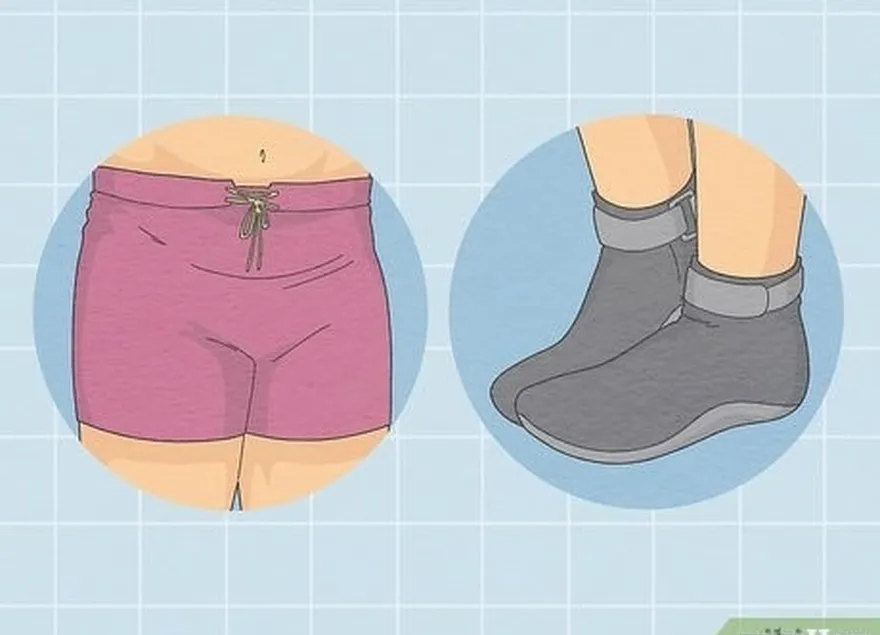 Etapa 6 Coloque shorts e botas para os pés para proteger as áreas sensíveis.