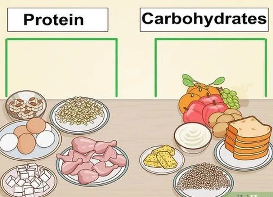 Etapa 2 Coma bastante proteína e carboidratos.