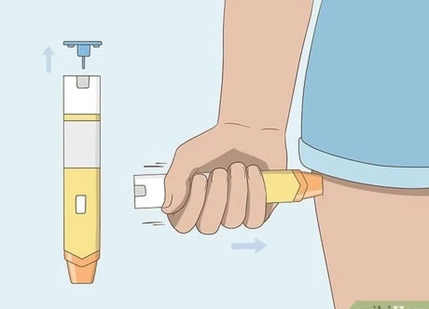 Etapa 4 Use um EpiPen para reações alérgicas graves.