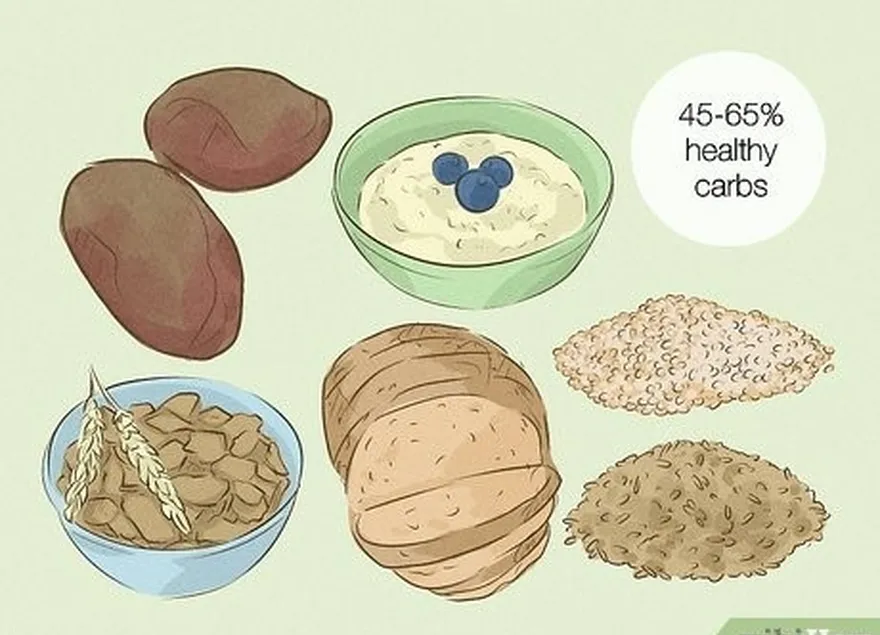 Passo 3 Seleccione hidratos de carbono saudáveis e faça deles 45-65% da sua dieta.