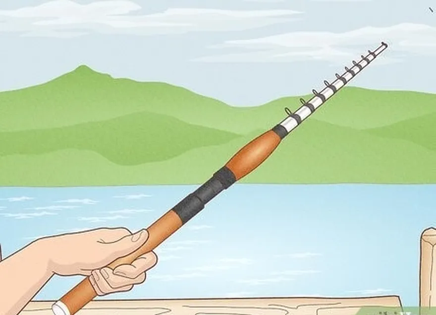 Etapa 4 Pesque com varas de pesca telescópicas para peixes maiores.