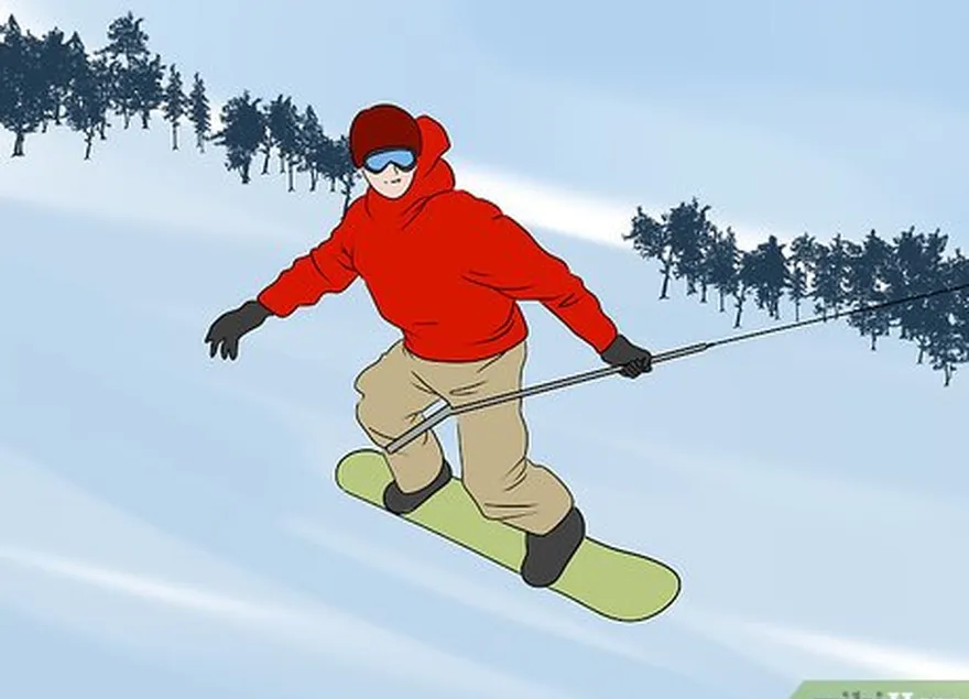 Etapa 7 Mantenha a prancha apontada em linha reta, mantenha os joelhos levemente dobrados e finja que está praticando snowboard normalmente!